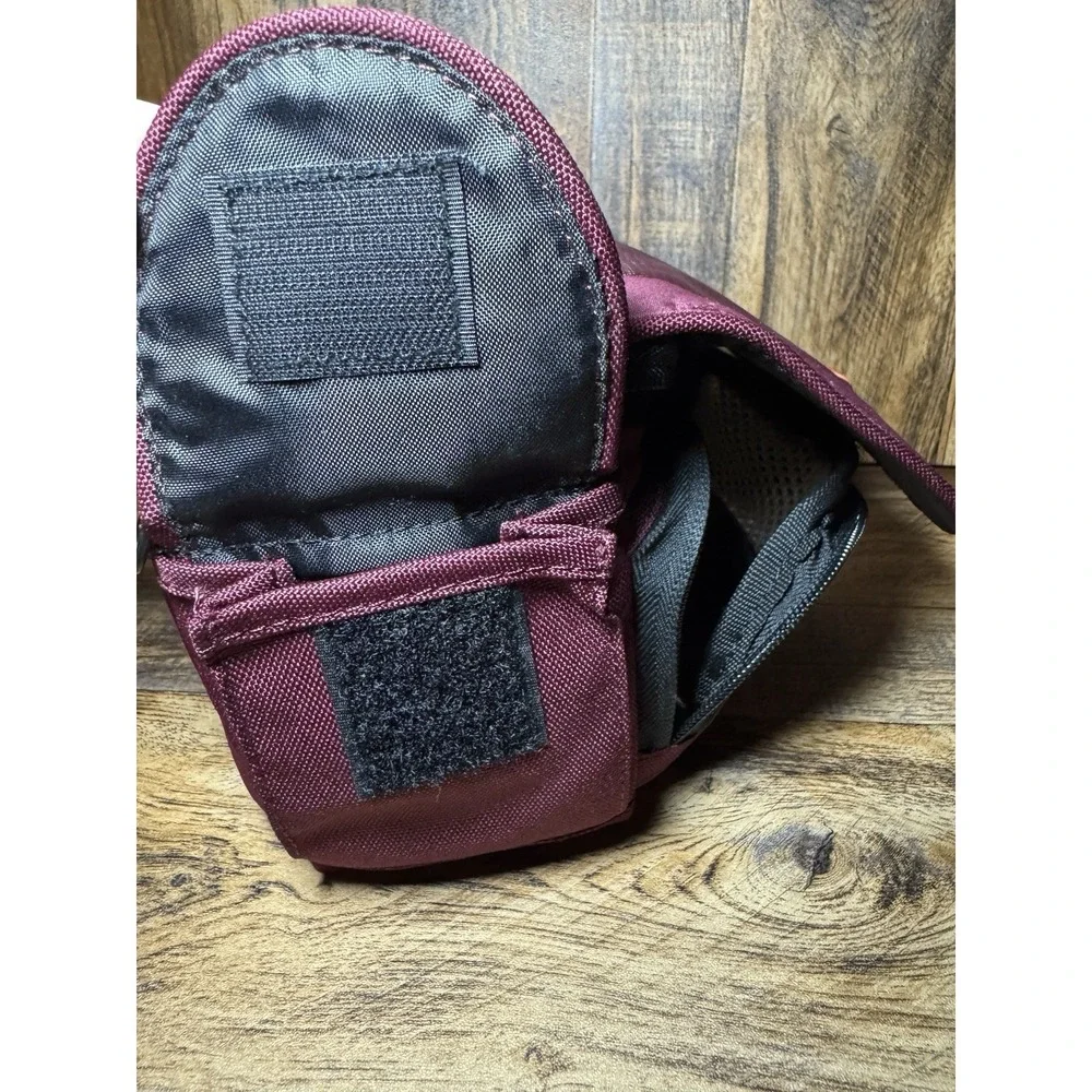 Lowepro‎ Edit 130 Burgundy Camera Bag Adjustable Shoulder Strap Side Pocket